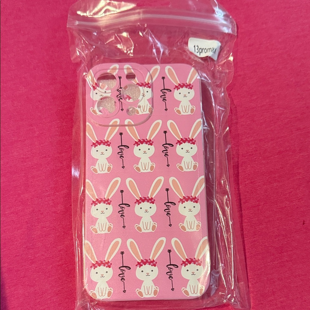 Pink Bunny Love Phone Case
